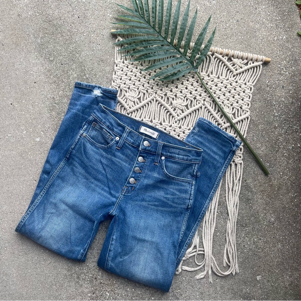 Madewell Distressed Jeans Size 26 - Slim Straight